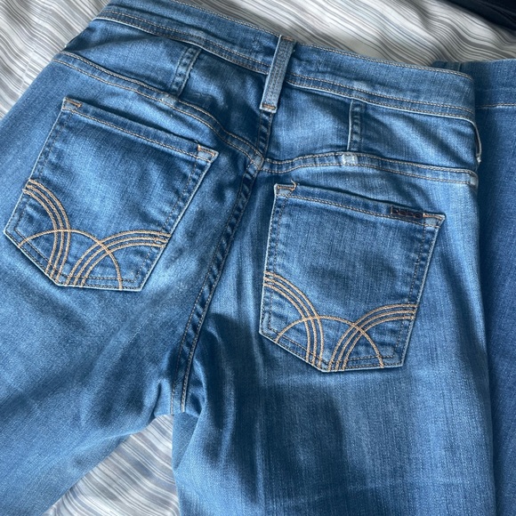 Patched Flare 70’s Denim Bebe Size 24. Amazing fit. High waisted. - Picture 2 of 4